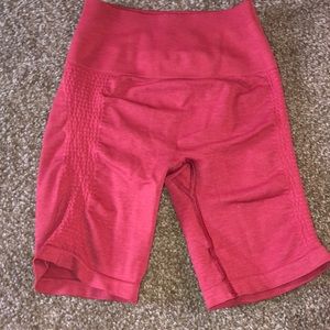 Alphalete Biker Shorts-Cherry